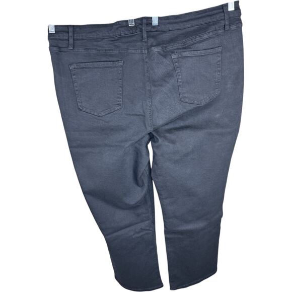 ALL WORTHY Black Stretch Jeans P 24W 26W 28W Cotton Blend Straight Leg Plus NWT - Picture 3 of 11